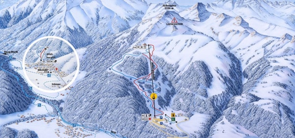 Joechelspitze Ski Resort Piste Ski Map