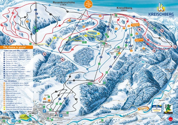 Kreischberg Ski Resort Piste Map