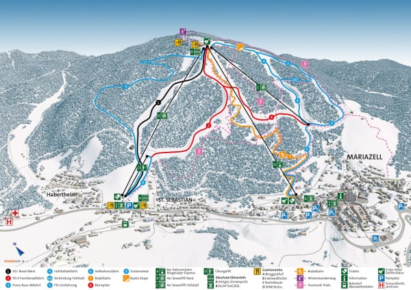 Mariazeller Ski Resort Piste Map