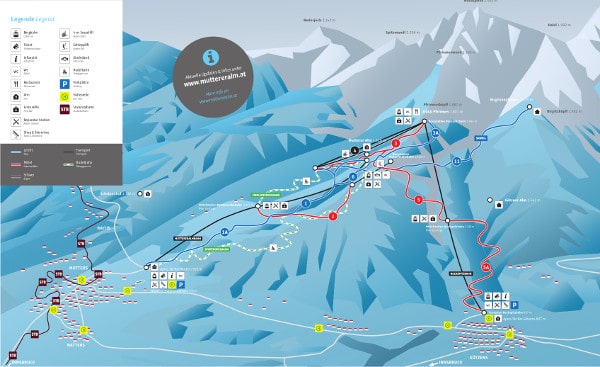 Muttereralm Ski Resort Piste Map