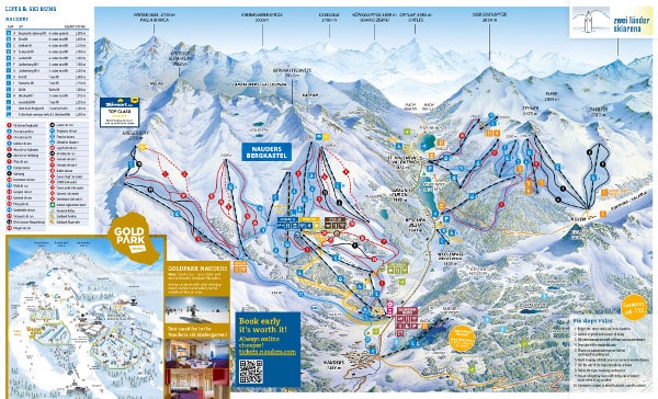 Nauders Ski Resort Piste Ski Map