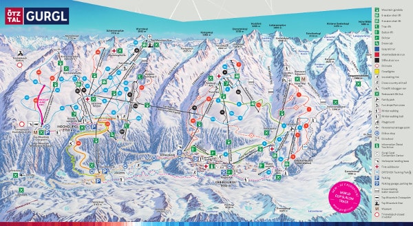 Obergurgl Ski Resort Piste Map