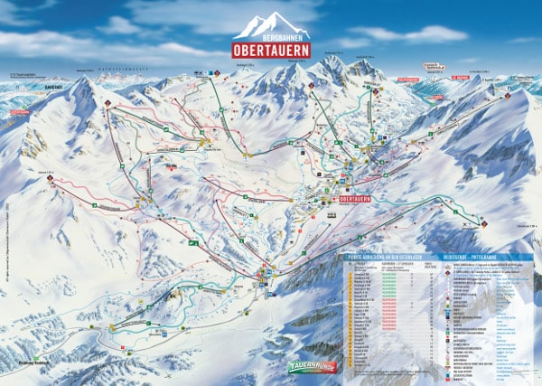 Obertauern Ski Resort Piste Ski Map