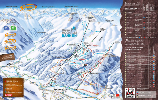 Rauris Ski Resort Piste Map