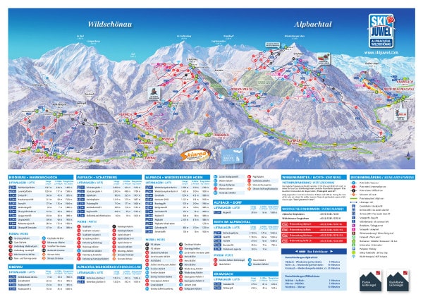 Ski Juwel Piste Ski Map