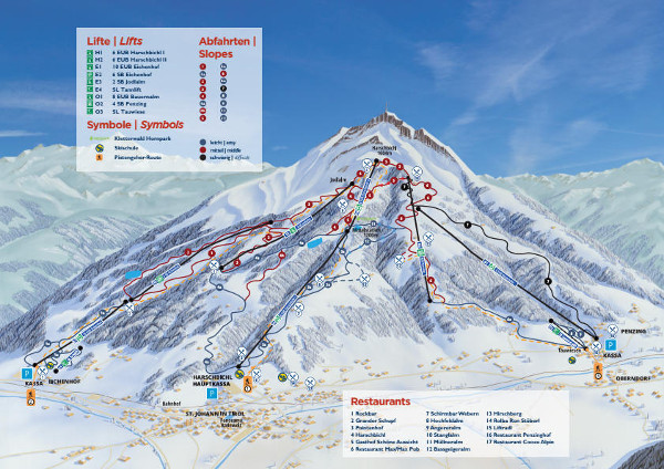 St Johann Ski Resort Piste Map