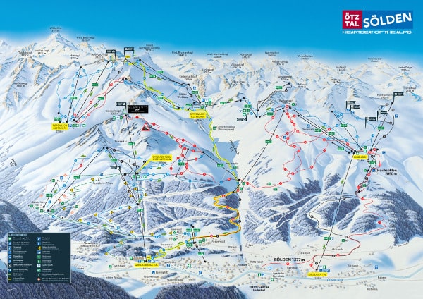 Solden Ski Resort Piste Map