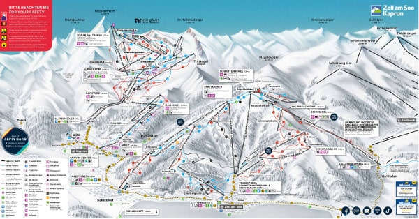 Zell am See Ski Resort Piste Map
