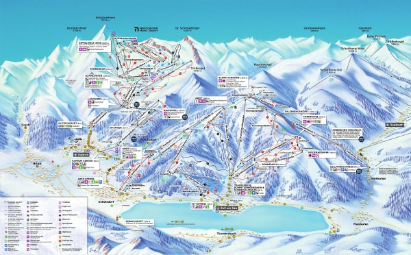 Zell am See Ski Resort Piste Map