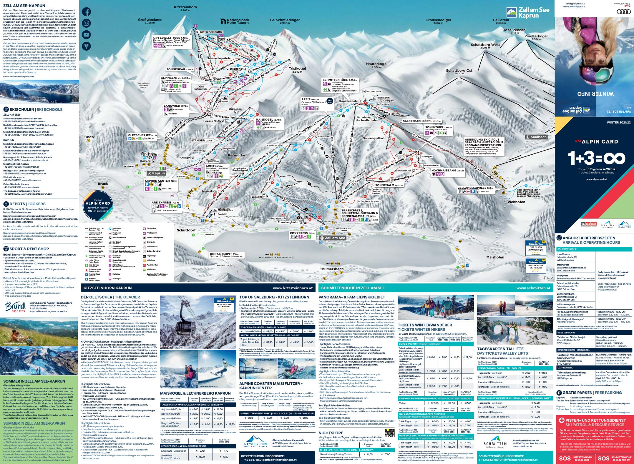Zell Am See See Schmittenhöhe Piste Map – Free To Download