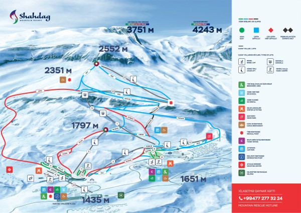 Shahdag Ski Resort Piste Ski Map