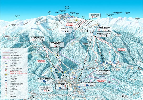 Borovets Ski Resort Piste Map