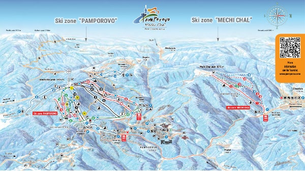 Pamporovo Ski Resort Piste Map