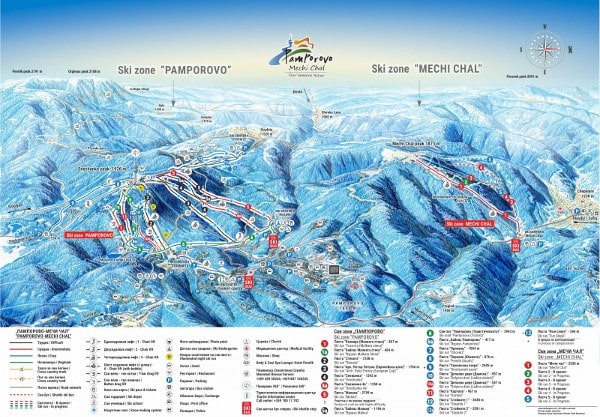 Pamporovo Ski Resort Piste Map