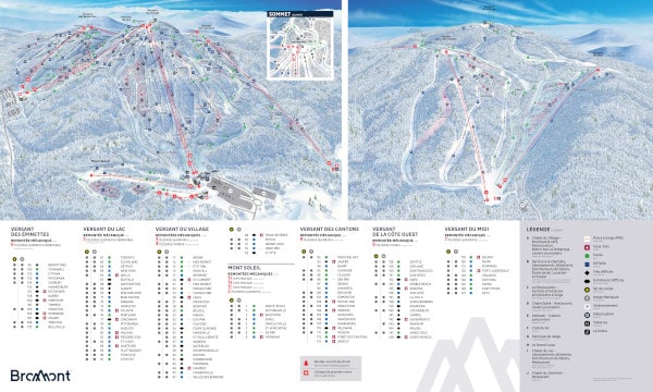 Bromont Ski Resort Piste Trail Map