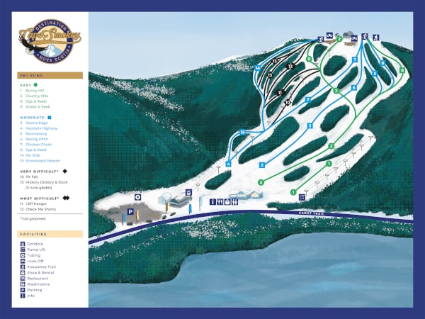Cape Smokey Ski Resort Piste Map