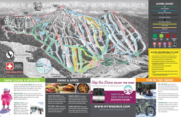 Mount Washington Ski Resort Piste Map