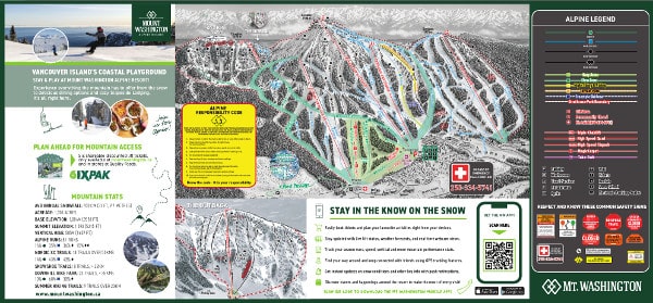 Mount Washington Ski Resort Piste Map