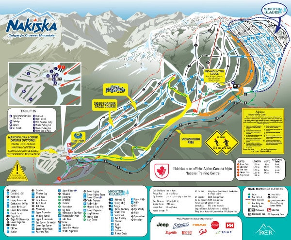 Nakiska Ski Resort Piste Map