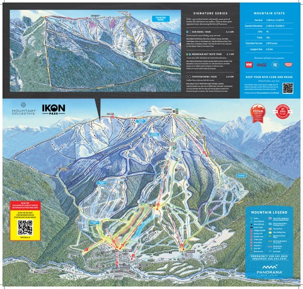 Panorama Ski Resort Piste Ski Map
