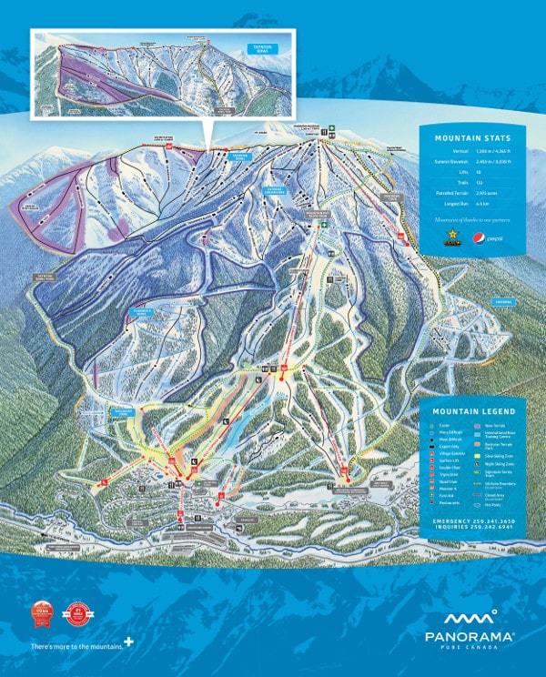Panorama Ski Resort Piste Map