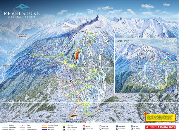 Revelstoke Ski Resort Piste Ski Map