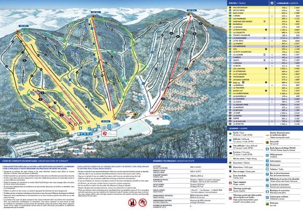 Stoneham Ski Resort Piste Ski Map