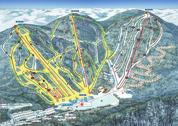 Stoneham Ski Resort Piste Map