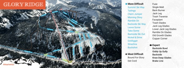 Glory Ridge Ski Resort Piste Map