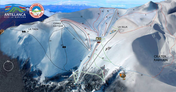 Antillanca Ski Resort Piste Map