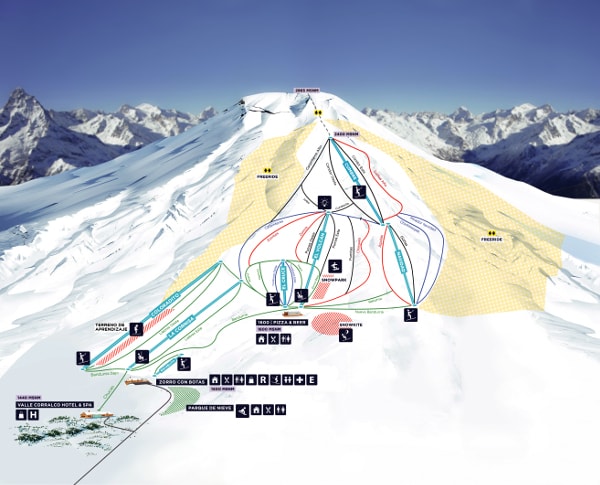 Corralco Ski Resort Piste Map