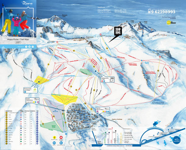 La Parva Ski Resort Piste Map