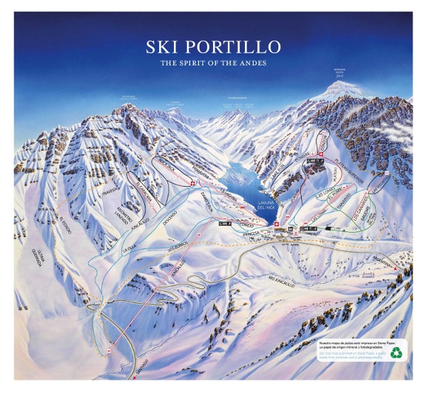 Portillo Ski Resort Piste Map