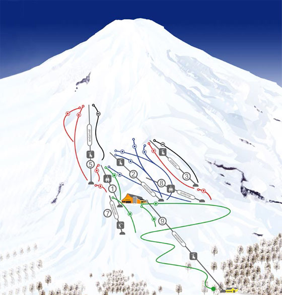Pucon Ski Resort Piste Map