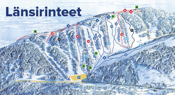 Tahko Ski Resort Piste Map