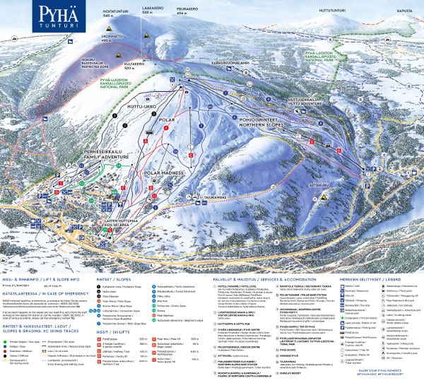 Pyha Ski Resort Piste Ski Map