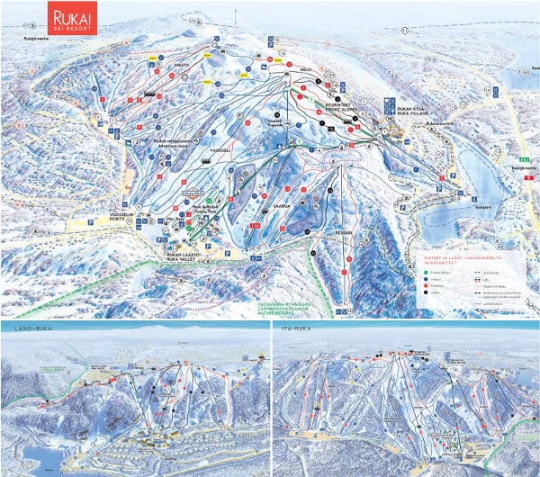 Ruka Ski Resort Piste Map