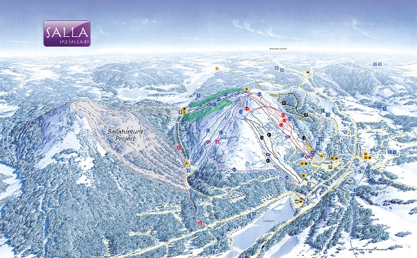 Salla Ski Resort Piste Map