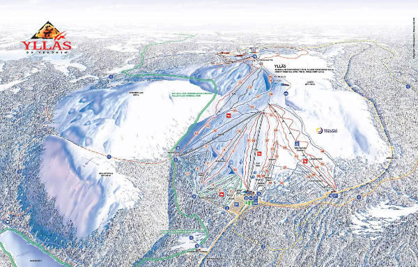 Yllas Ski Resort Piste Map