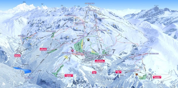 Alpe d'huez Ski Resort Piste Ski Map