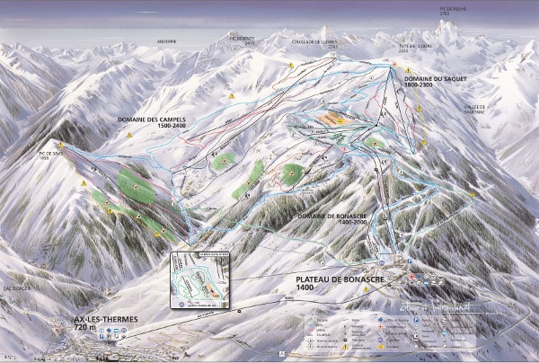 Ax Les Thermes Ski Resort Piste Map