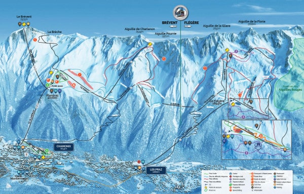 Brevent-Flegere Ski Resort Piste Map