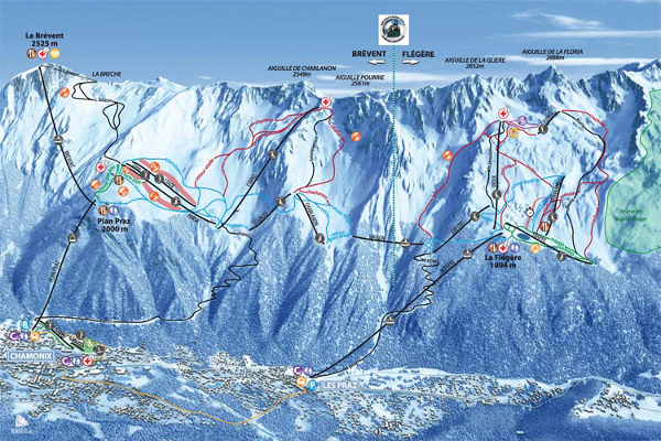 Brevent Flegere Piste Map – Free downloadable ski piste maps.