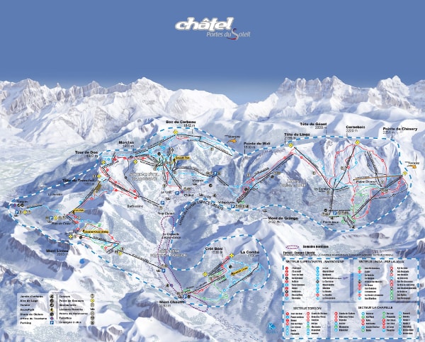 Chatel Piste Map