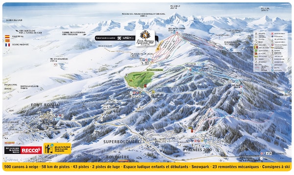 Font Romeu Ski Resort Piste Map