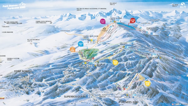 Font Romeu Ski Resort Piste Map