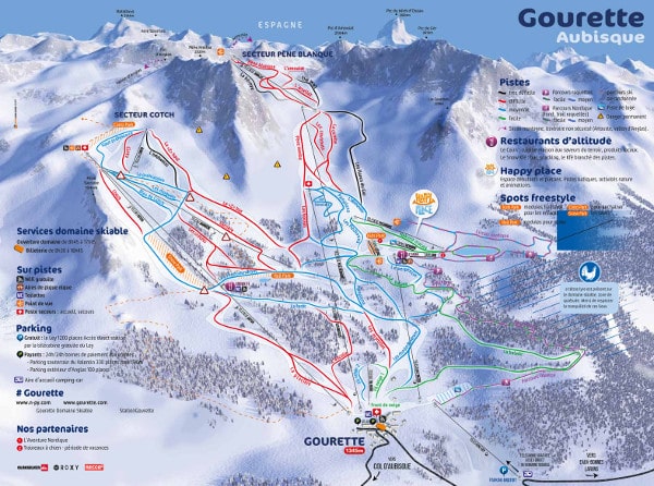 Gourette Ski Resort Piste Map