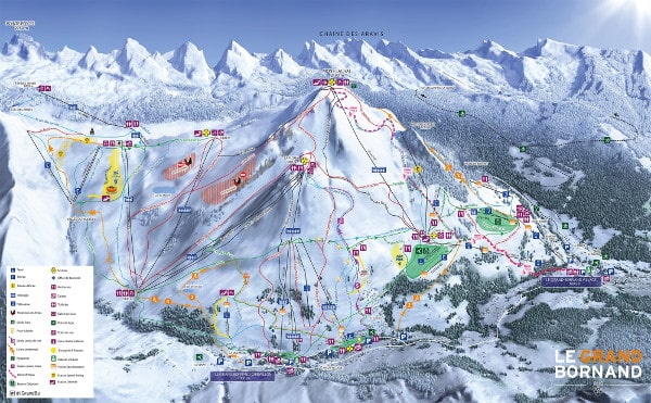 Le Grand Bornand Ski Resort Piste Map