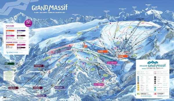 Le Grand Massif Ski Resort Piste Map