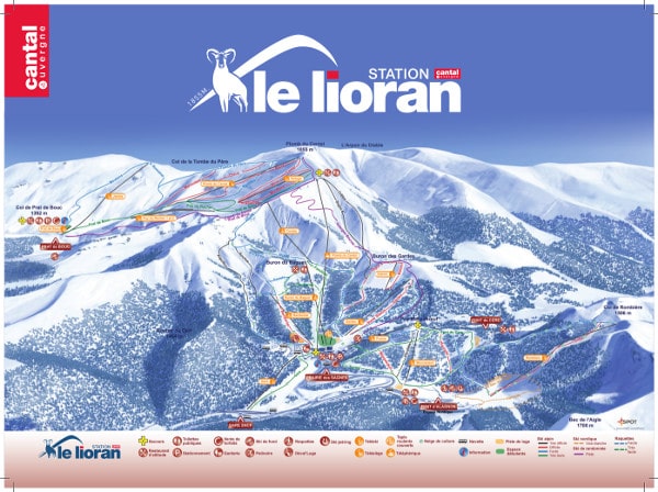 Le Lioran Piste Ski Map